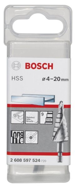 Bosch - HSS 9 Kademeli Matkap Ucu 4-20 mm 2608597524