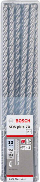 Bosch - SDS-Plus-7X Serisi Kırıcı Delici Matkap Ucu 10*265 mm 30'lu 2608576198