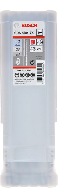 Bosch - SDS-Plus-7X Serisi Kırıcı Delici Matkap Ucu 12*215 mm 30'lu 2607017534