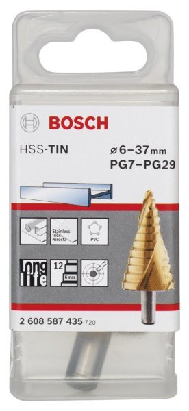 Bosch - HSS-TiN 12 Kademeli Matkap Ucu PG7-PG29 2608587435