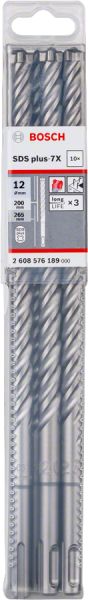 Bosch - SDS-Plus-7X Serisi Kırıcı Delici Matkap Ucu 12*265 mm 10'lu 2608576189