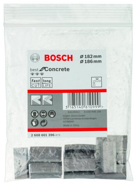 Bosch - Best Serisi Elmas Sulu Karot Uç Segman 182-186 mm İçin 13 Parça 2608601396
