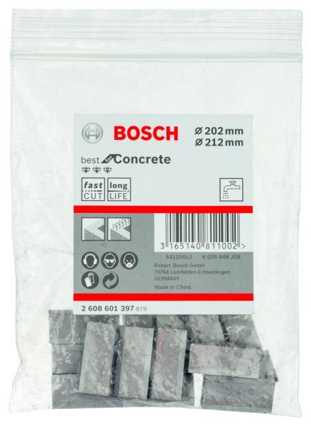 Bosch - Best Serisi Elmas Sulu Karot Uç Segman 202-212 mm İçin 14 Parça 2608601397
