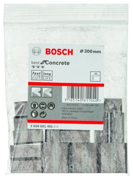 Bosch - Best Serisi Elmas Sulu Karot Uç Segmanı 300 mm İçin 18 Parça 2608601401