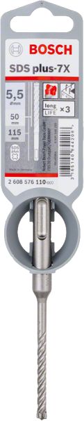 Bosch - SDS-Plus-7X Serisi Kırıcı Delici Matkap Ucu 5,5*115 mm 2608576110