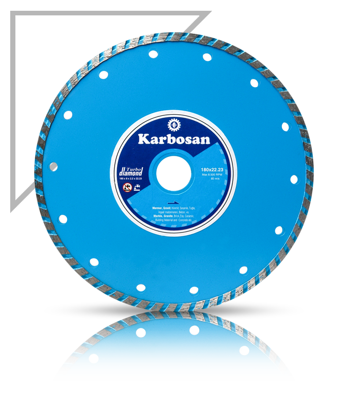 KARBOSAN/230x2.4x22.23İNCE SEGMAENTLİ ELMAS KESİCİ FLAŞLI