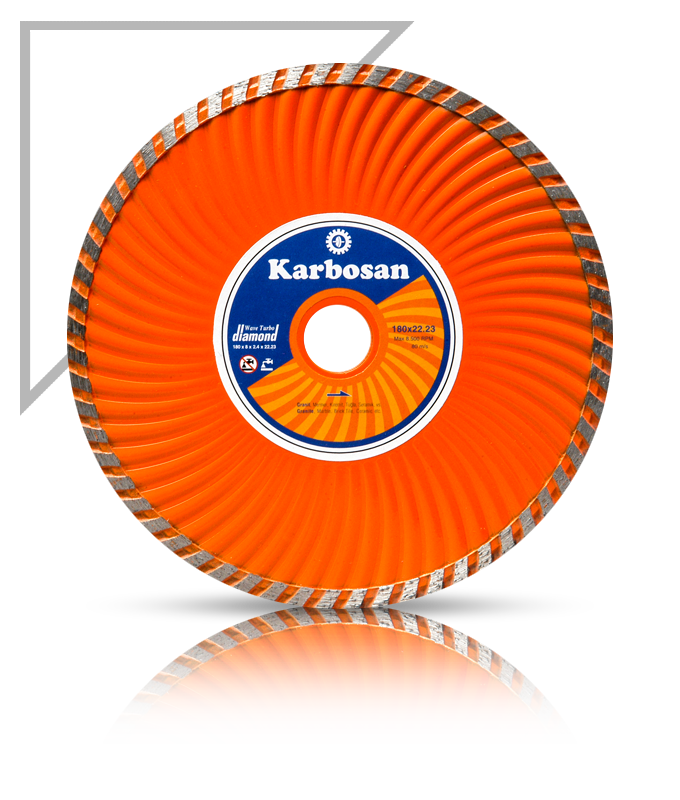 KARBOSAN/230x2.6x22.23TURBO KANALLI ELMAS KESİCİ