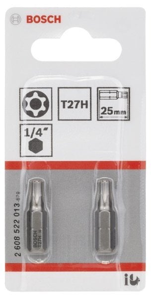 Bosch - Extra Hard Serisi Security-Torx® Vidalama Ucu T27H*25 mm 2li 2608522013