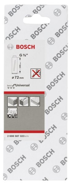 Bosch - Best Serisi G 1 2'' Girişli Kuru Karot Ucu 72*150 mm 2608587323