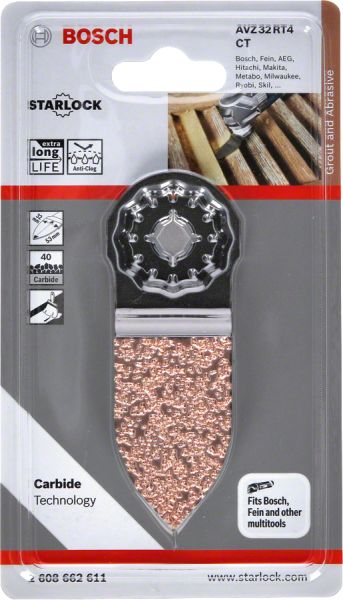 Bosch - Starlock - AVZ 32 RT4 - Karpit RIFF Parmak Zımpara 40 Kum Kalınlığı 1'li 2608662611