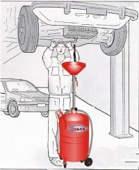 Özsan Havalı Yağ Boşaltma Kovası 80Lt (Geniş Hunili 480mm)