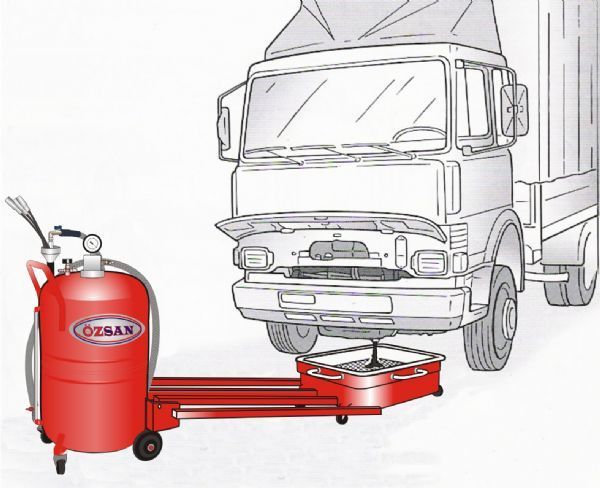 Özsan Teleskopik Yağ Emme Pompası 80+50Lt (Çift Kollu)