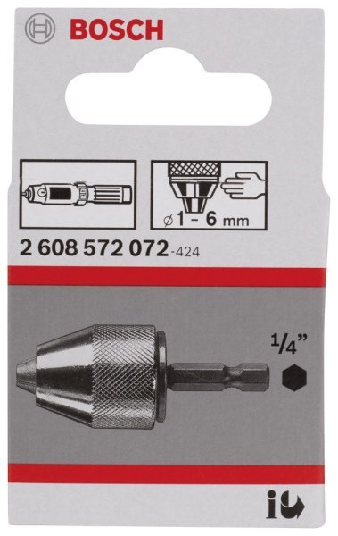 Bosch - 1-6 mm - 1 4''-6k Anahtarsız Mandren 2608572072