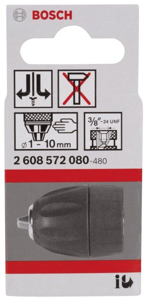 Bosch - 1-10 mm - 3 8''-24 Anahtarsız Mandren 2608572080
