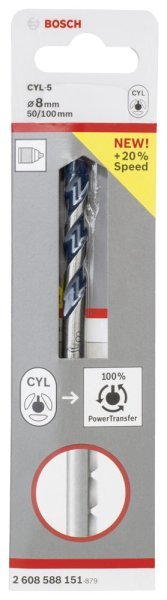 Bosch - cyl-5 Serisi, Blue Granite Turbo Beton Matkap Ucu, 8*100 mm 2608588151