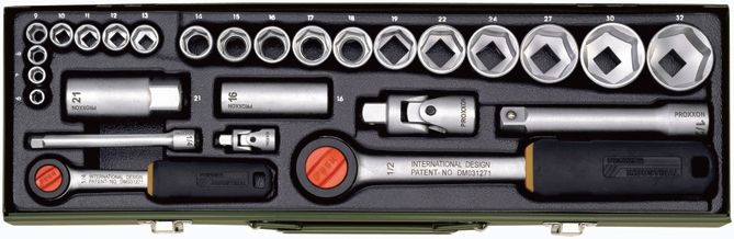 23020 Cırcır Kollu Otomotiv Lokma Takımı 1/4''-1/2''