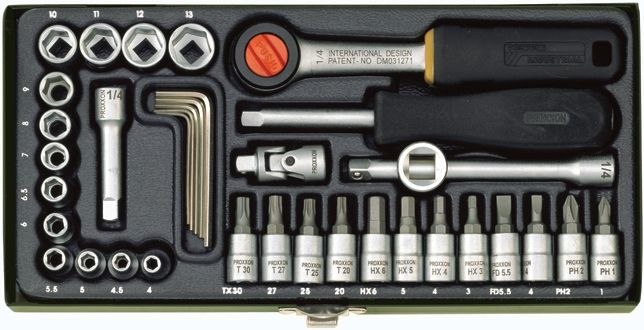 23080 Soketli Profesyonel Lokma Takımı 1/4'' (36 Parça)