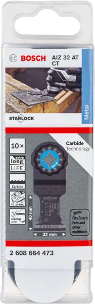 Bosch - Starlock - AIZ 32 AT - Karpit Metal İçin Daldırmalı Testere Bıçağı 10'lu 2608664473