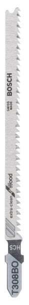 Bosch - Ekstra Temiz Kesim Serisi Ahşap İçin T 308 BO Dekupaj Testeresi Bıçağı - 3'Lü Paket 2608663867