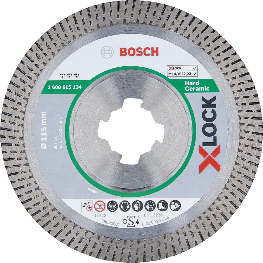 Bosch - X-LOCK - Best Serisi Sert Seramikler İçin Elmas Kesme Diski 115 mm 2608615134