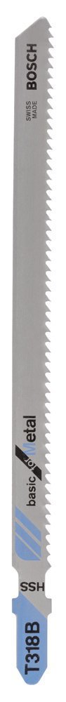 Bosch - Ekonomik Seri Metal İçin T 318 B Dekupaj Testeresi Bıçağı - 5'Li Paket 2608631404