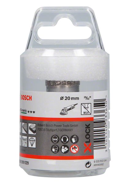 Bosch - X-LOCK - Best Serisi, Taşlama İçin Seramik Kuru Elmas Delici 20*35 mm 2608599029